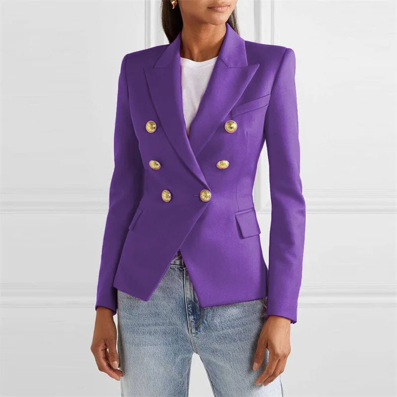 Spring and Autumn New Blazers for Women Clothing Autumn and Winter Solid Color Fashion Casual Suit Slim Blazers Women
