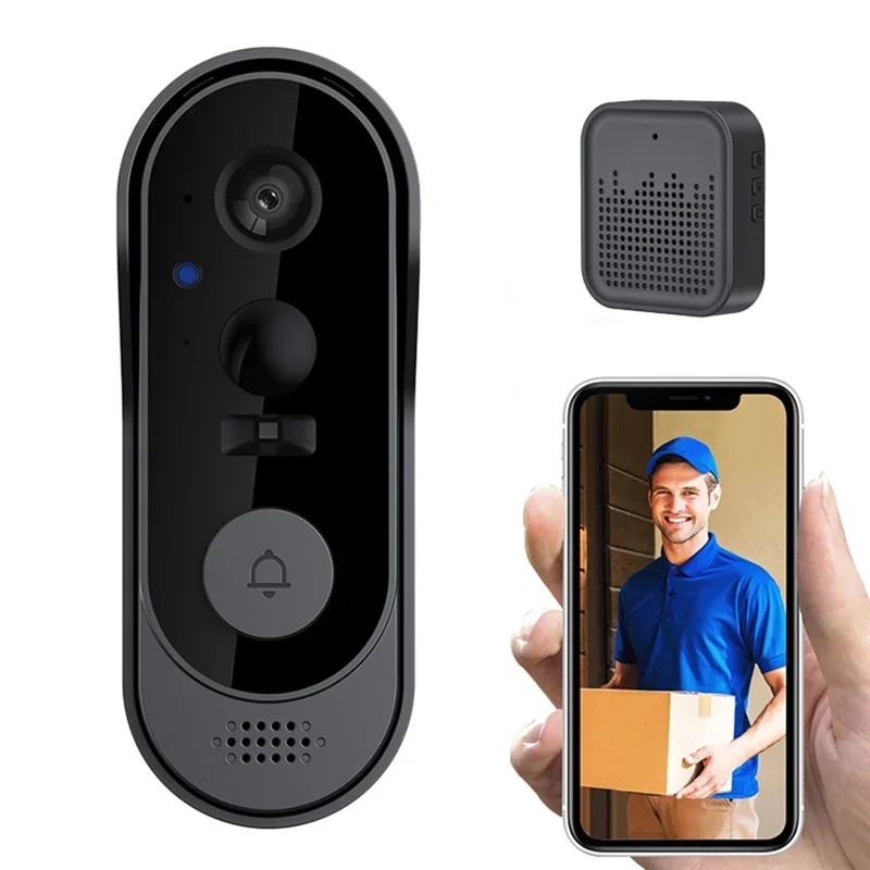 Wifi Doorbell Camera   With Night Vision Motion Detection And Remote Video Call  For Home Apartment  Door Peephole Viewer