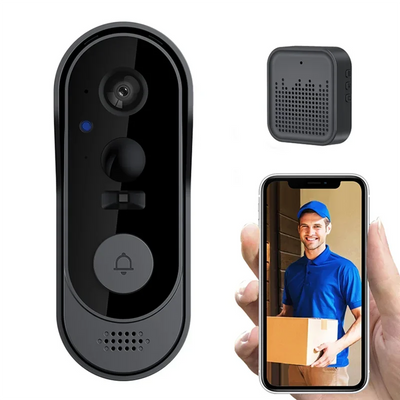 Wifi Doorbell Camera   With Night Vision Motion Detection And Remote Video Call  For Home Apartment  Door Peephole Viewer