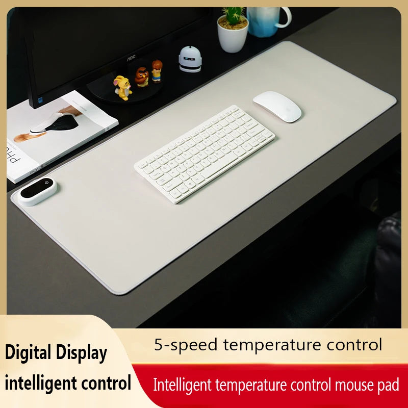 Warm Desk Pad Desk Hand Warmer Touch Control 5 Heating Grade Hand Heating Pad Desk Mousepad Fast Heating For Computer Keyboard