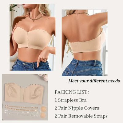 Wireless Unlined Bra Front Closure For Women