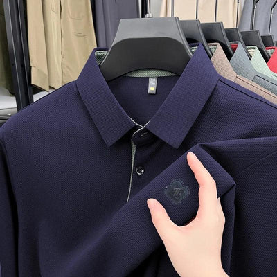 Designer Brand Men's Polo Shirt Lapel T-Shirt Autumn New Exquisite Letter Print Long Sleeve Fashion Casual Business Menswear Top