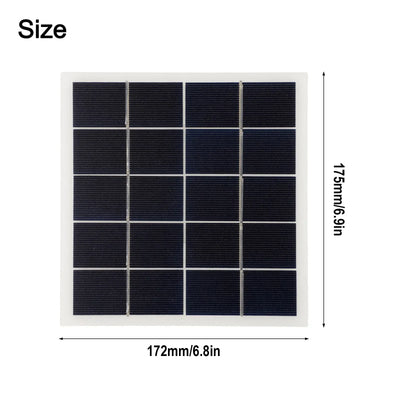 Outdoor Use 0-800MA Portable Solar Panel 7W Solar Panel Fine Workmanship Versatile Application For Home Lighting