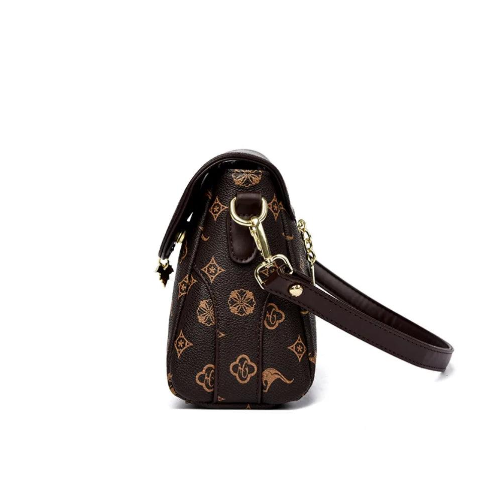 Genuine brand luxury handbags women bags designer women’s vintage monogram print handbag top-handle crossbody design