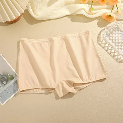4PCS Women's Panties Cotton Seamless Sports Boxers Underwear Female Solid Color Briefs Cozy Lingerie Intimate Underpants XS-XL