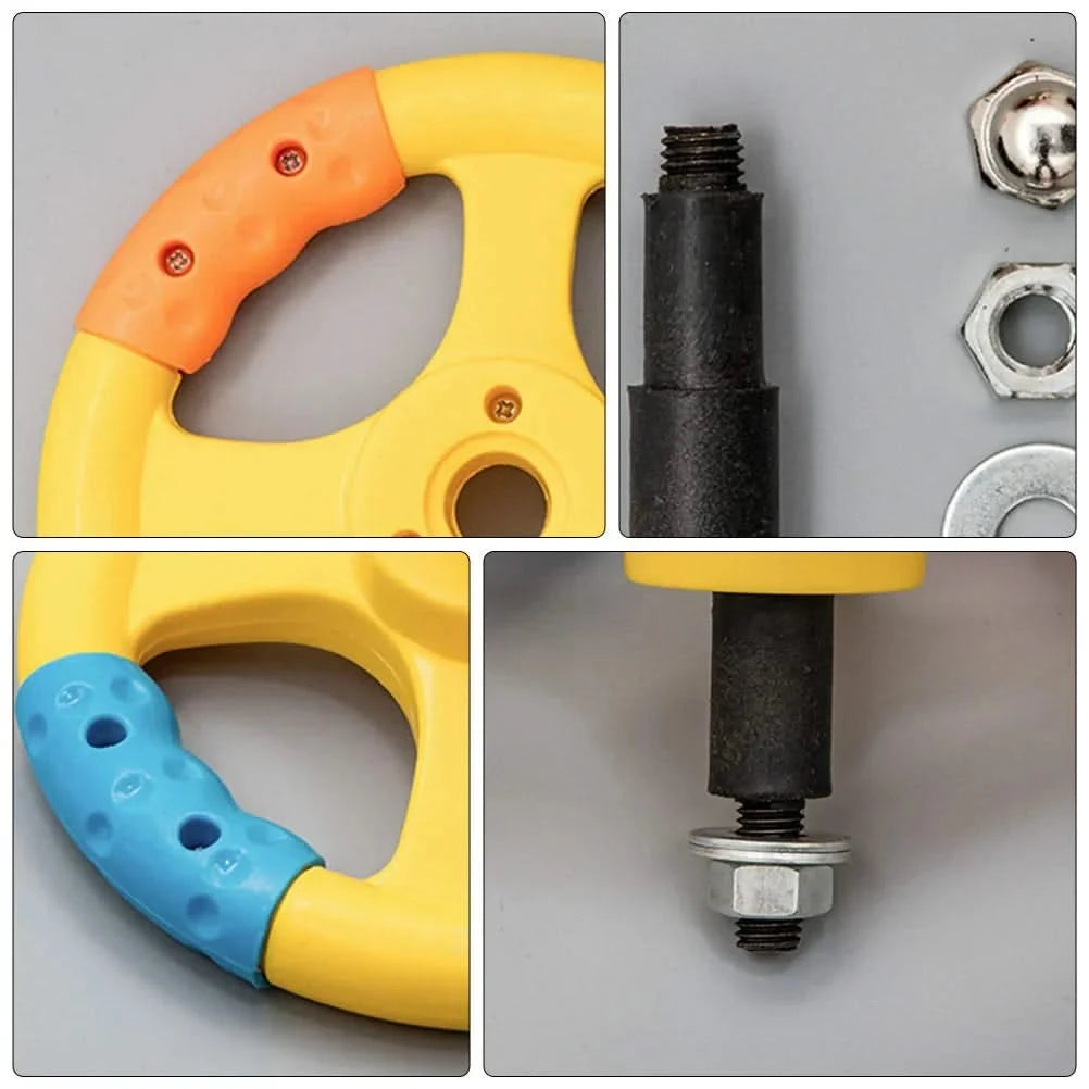 Durable Kids Toy Car Steering Wheel For Bumper Car Multicolor Universal With Screws Plastic Handle Gift Vocal Toys Electronic