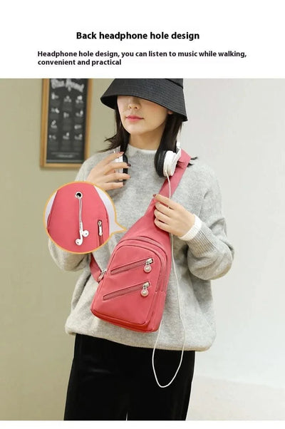 Sling Chest Bag for Women Nylon Fashionable