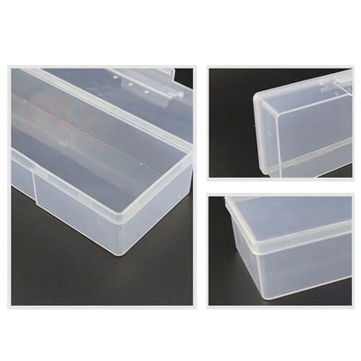 Pink/Transparent Plastic Storage Box Jewelry Display Boxes Portable Small Items Packaging Box Nail Art Equipment Organizers
