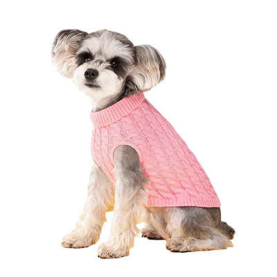 Warm Dog Sweaters for Small Dogs Turtleneck Knitted Winter Dog Clothes Pet Puppy Cat Sweater Vest Chihuahua French Bulldog Coat