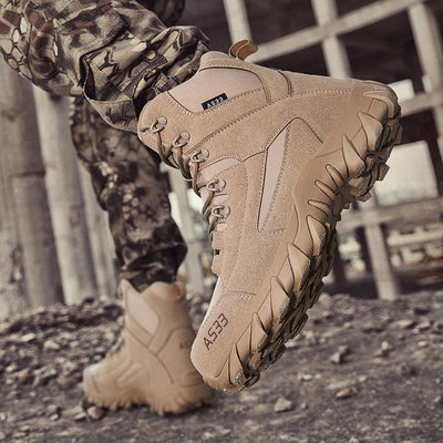 Outdoor Training Combat Boots Men Safety Comfortable Breathable Men's Ankle Boots Tactical Waterproof Climbing Boots Hiking Shoe