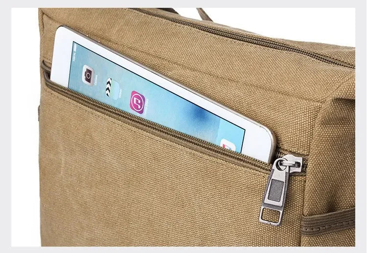 Men Canvas Shoulder Bags Casual Tote Travel Men's Crossbody Bag Luxury Messenger Bags Fashion High Quality Handbag