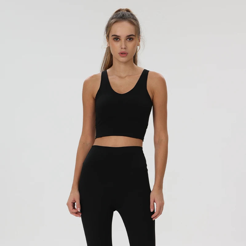 Women's Seamless U Neck Crop Top
