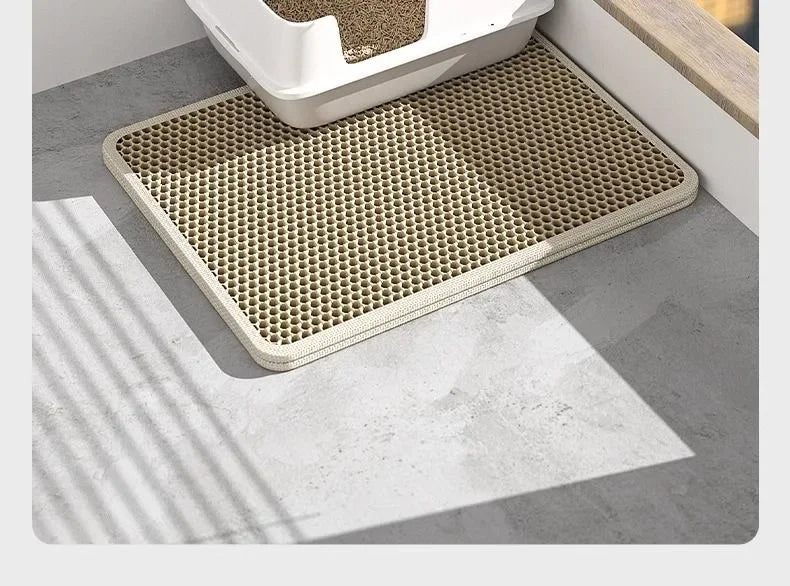 Cat Litter Mat EVA Double Layer Cat Litter Mat Cat Litter Basin Sand Falling Mat Eva Cat Litter Mat Cat Nest Mat Pet Mat