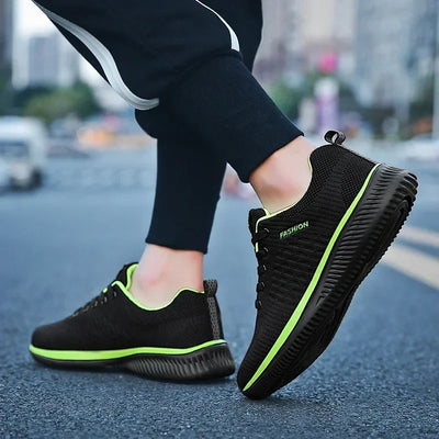Athletic Shoes for Men Shoes Sneakers Black Casual Comfortable Knit Sneakers Breathable Athletic Running Walking Gym Shoes Men