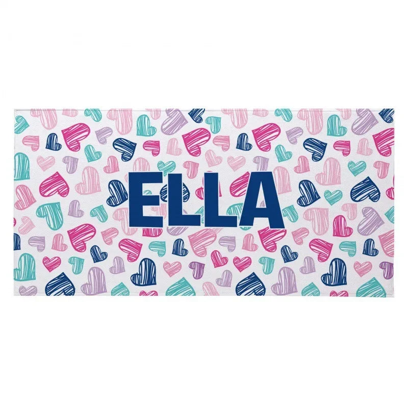 Bohemian Custom Name Beach Towel Floral Microfiber Towels Absorbent Quick-Drying Soft Yoga Swimming Towels Gift For Birthday