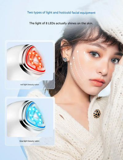 Microcurrent Facial Device 5-in-1 Facial Massager Red Light Therapy Beauty Device for Face and Neck Skin Rejuvenation Lifting