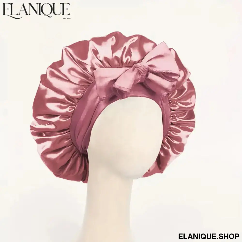 Adjustable Satin Bonnet with Tie Band – Overnight Hair Protection, 9 Colours