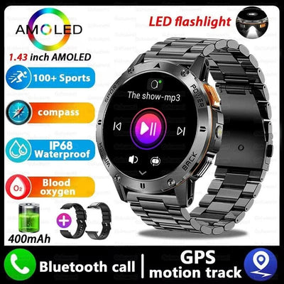 Outdoor Smart Watch Men 1.43'' HD AMOLED