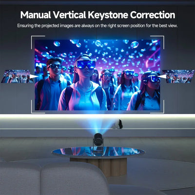 Portable 400 Ansi Projector Android 1080P Supports 4K 360 ° Rotating LED 5G WIFI Beamer Smartphone Home Theater