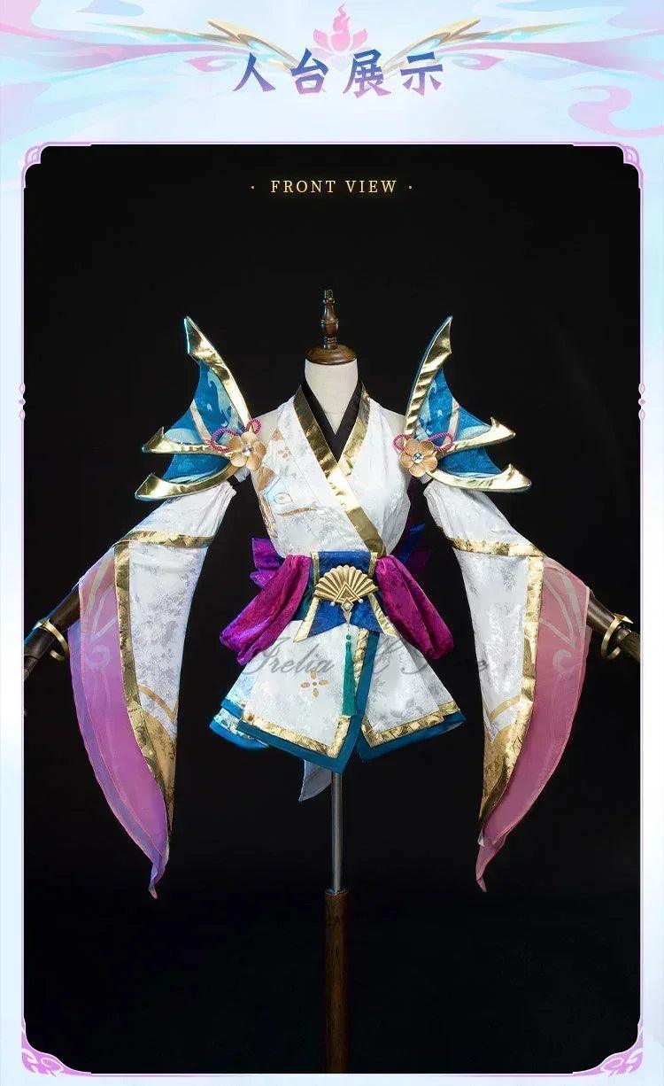 Irelia h lux lol spirit blossom cosplay costume for women game halloween party dress role cosplays