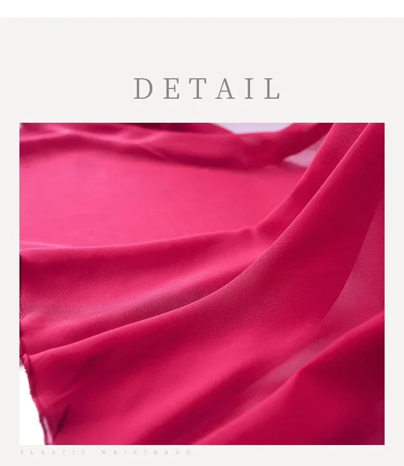 Chiffon Ballet Tutu Dance Skirt Dance Skate Wrap Scarf Gymnastics Ballerina Lyrical Long Ballet Skirt Ballet Dance Dress Women