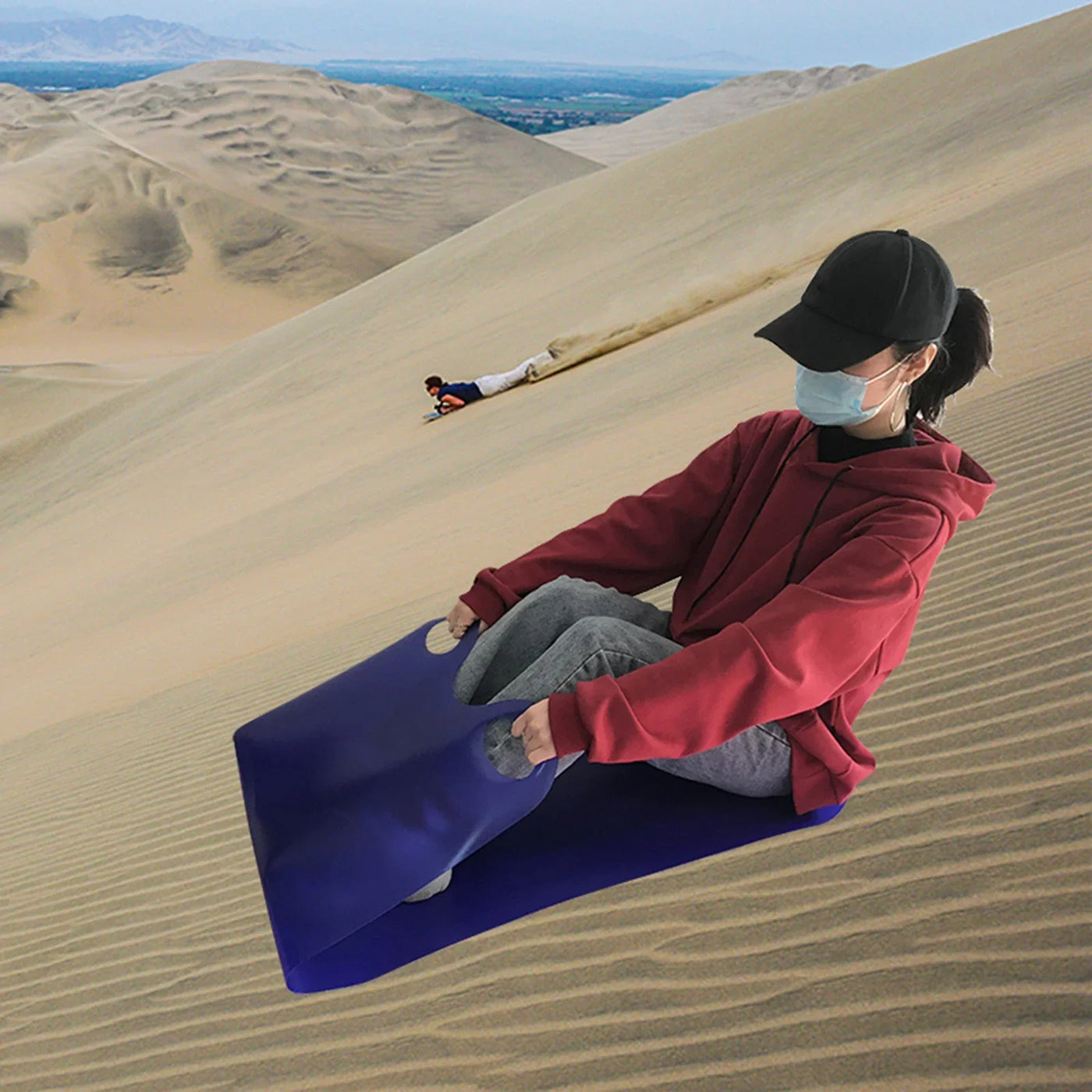 Portable Foldable Snowboards with Handles Pad Winter Snow Sled Skiing Board for Children Adult Sledge Snow Ski Snowboard Gift