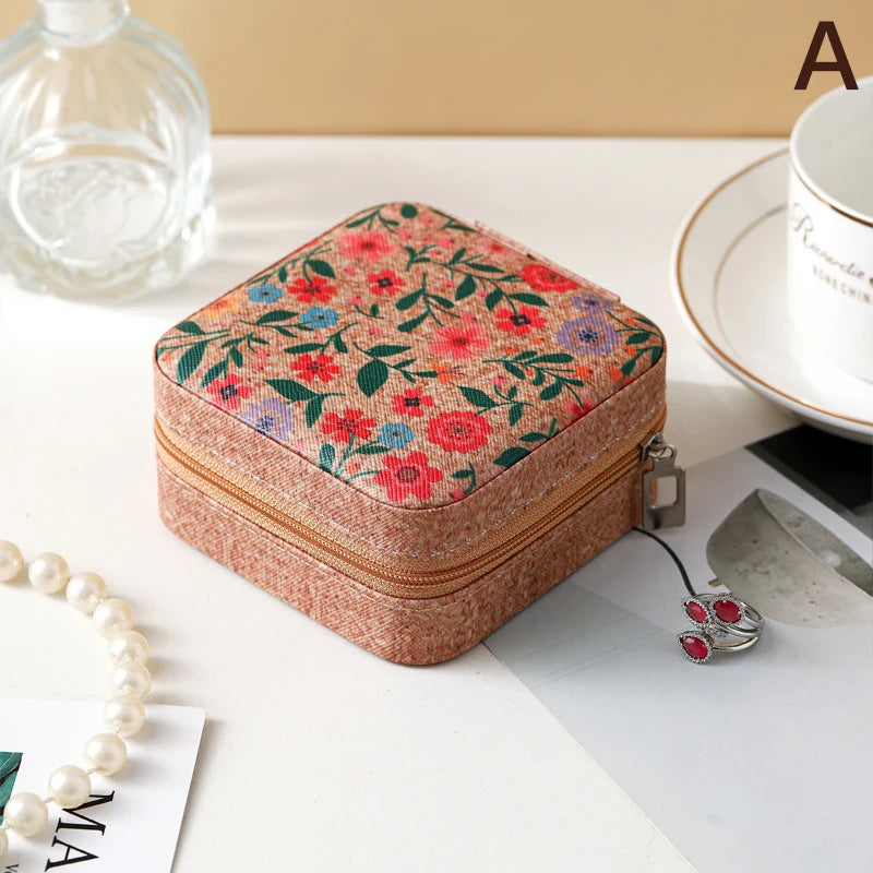 Travel Earring Ring Necklace Storage Box Jewelry Organizer Display Travel Jewelry Case Boxes Portable Jewelry Box