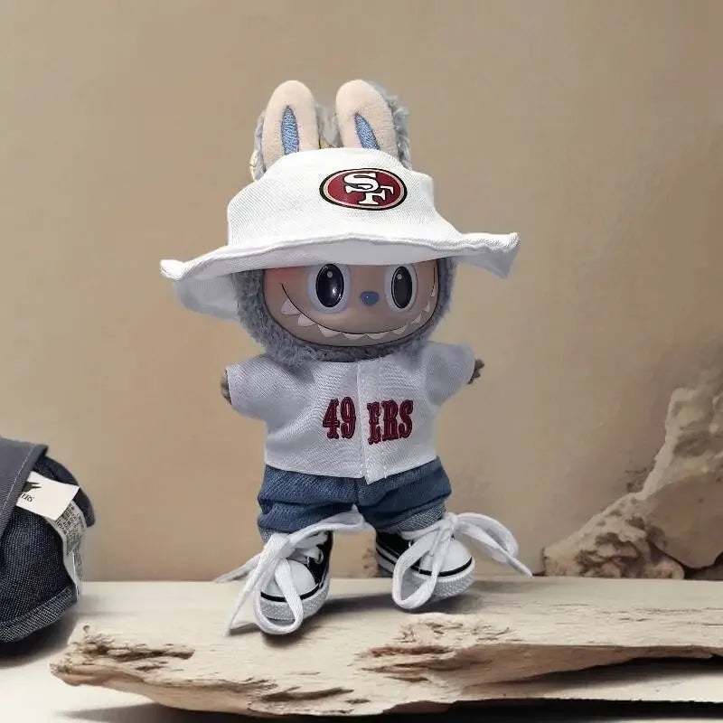 Labubu is wearing a pendant Labubu key chain baby clothes, men's street-fried sweaters, and tide brand suits blythe doll clothes