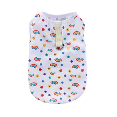 Summer Pet Dog Cooling Vest Cartoon Soft Clothing Summer Casual Shirts Small Medium Large Dogs Puppy French Bulldog Clothes