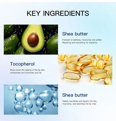 2pcs/Lot Moisturizing Lip Repair Gel Instant Relief For Dry Lips Liquid Lip Balm Paraben Free Lip Care Product Reduce Lips Line