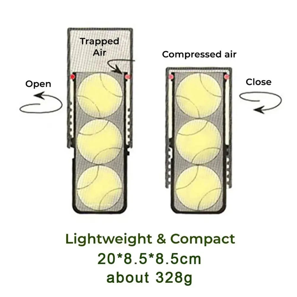 Tennis Ball Pressure Maintain Storage Box For Tennis Ball Shape Restore Bounce Ball Protect Pressurizer Saver,Holder 3 Balls