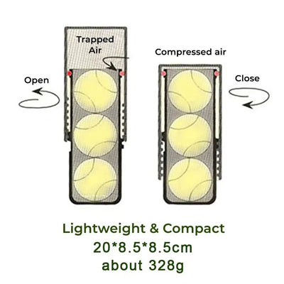 Tennis Ball Pressure Maintain Storage Box For Tennis Ball Shape Restore Bounce Ball Protect Pressurizer Saver,Holder 3 Balls