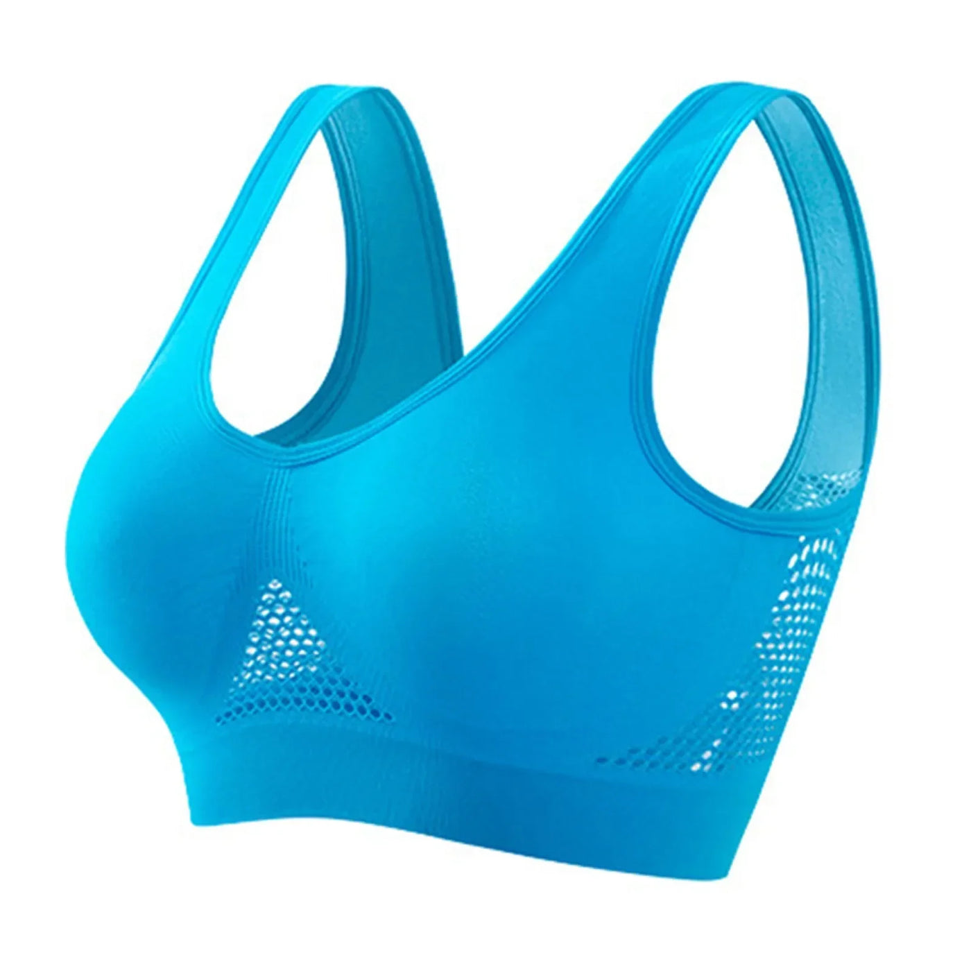 Breathable Sports Bra Top Fitness Women Brassiere Removable Padded Sport Bra Running Gym Seamless Push Up Bras