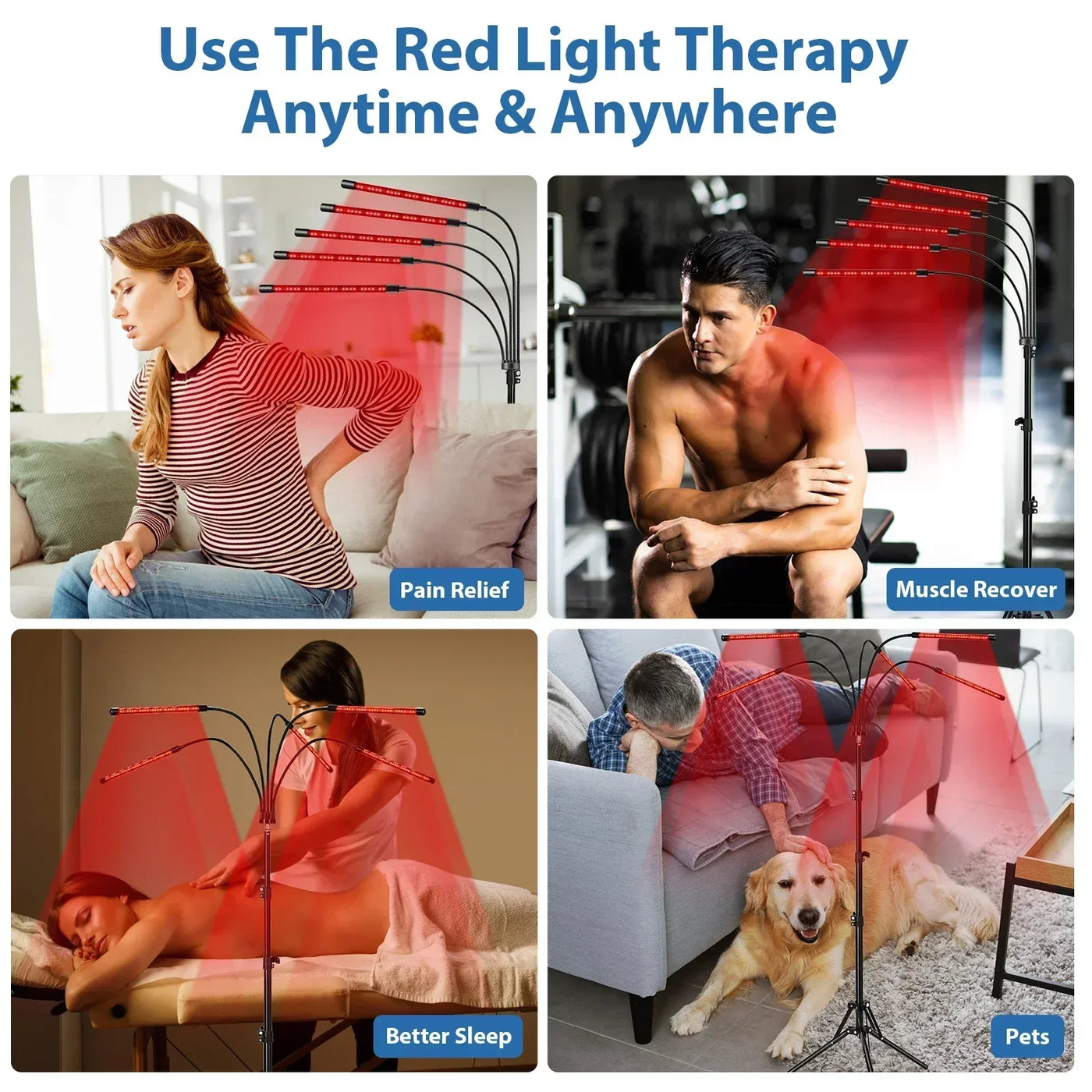 Led Red&Near Infrared Light Healthcare Lamp 660&850 nm Sauna for Full Body Face Joint Muscle Relieve Beauty Health Gadget Device