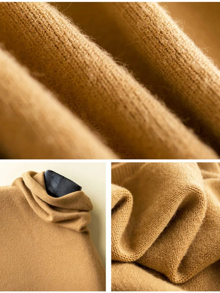 2025 Turtleneck Women Sweaters Autumn Winter Sweater Knitted Pullover Long Sleeve Woman Sweaters Tops Soft Jumper Pull Femme