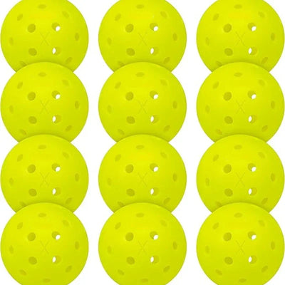Pickleball 74MM Durable 40 Holes Outdoor 12Pcs Pickleballs 26g Outdoor for Competition pickleball Packs of Pickleballs