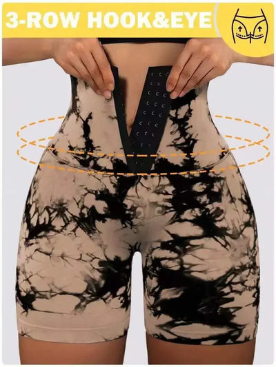 Women Tie Dye Leggings Seamless Knit