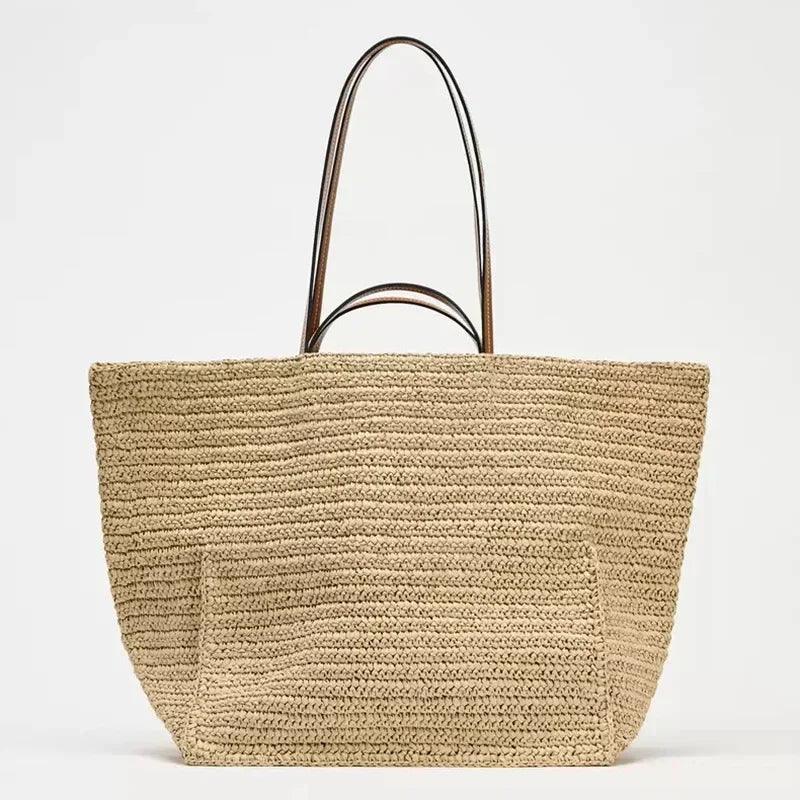 2025 women handbags handmade woven summer beach bag big shopper purses large capacity straw tote designer