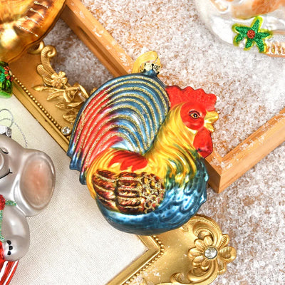 Christmas ornaments, glass paintings, roosters, pandas, animal shapes, charms, home christmas tree scenes, dress up pendants