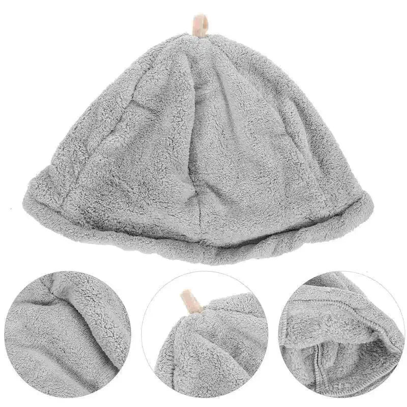 Coral Fleece Fisherman Hat Sauna Bath Headwear Shower Cap Bathroom Supplies Felt Sauna Hat Steam Room Cap Household Merchandises