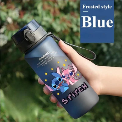 1000ML Stitch Angel Cartoon Water Cup Portable Plastic Large Capacity Cartoon Figures Clear Cup Outdoor Sports Water Chil Cift
