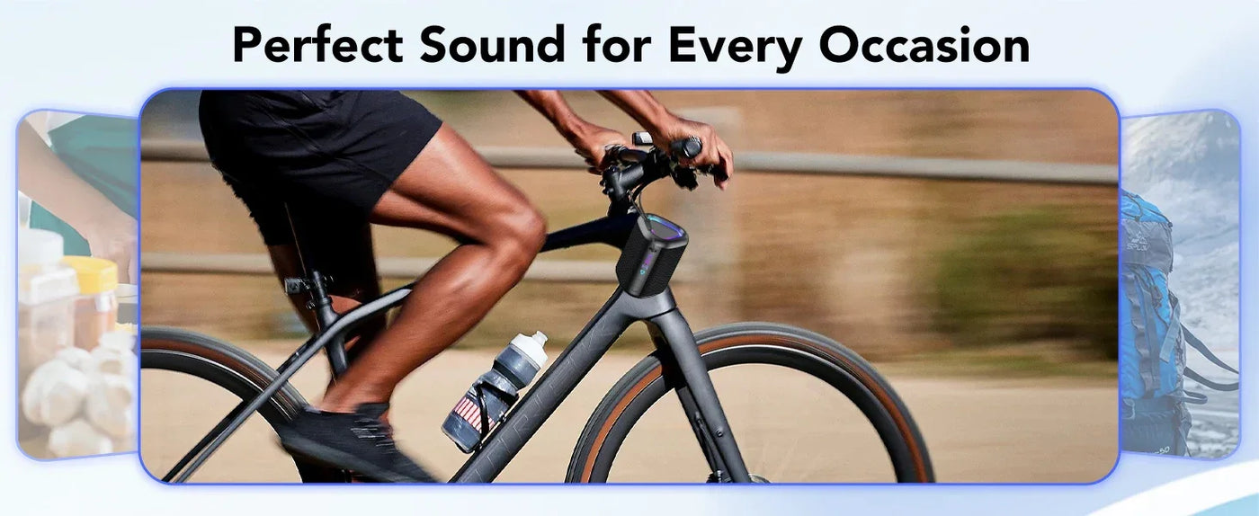 Bluetooth Speaker, 2025 Portable Wireless Speakers with Led Light, Bluetooth 5.4, 24H Playtime, Enhanced Bass, IPX7 Waterproof