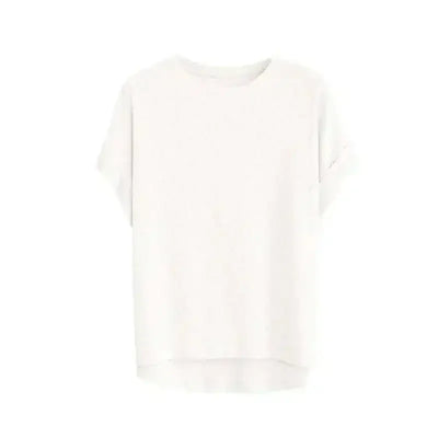 Women's Linen Round Neck Transparent Tops