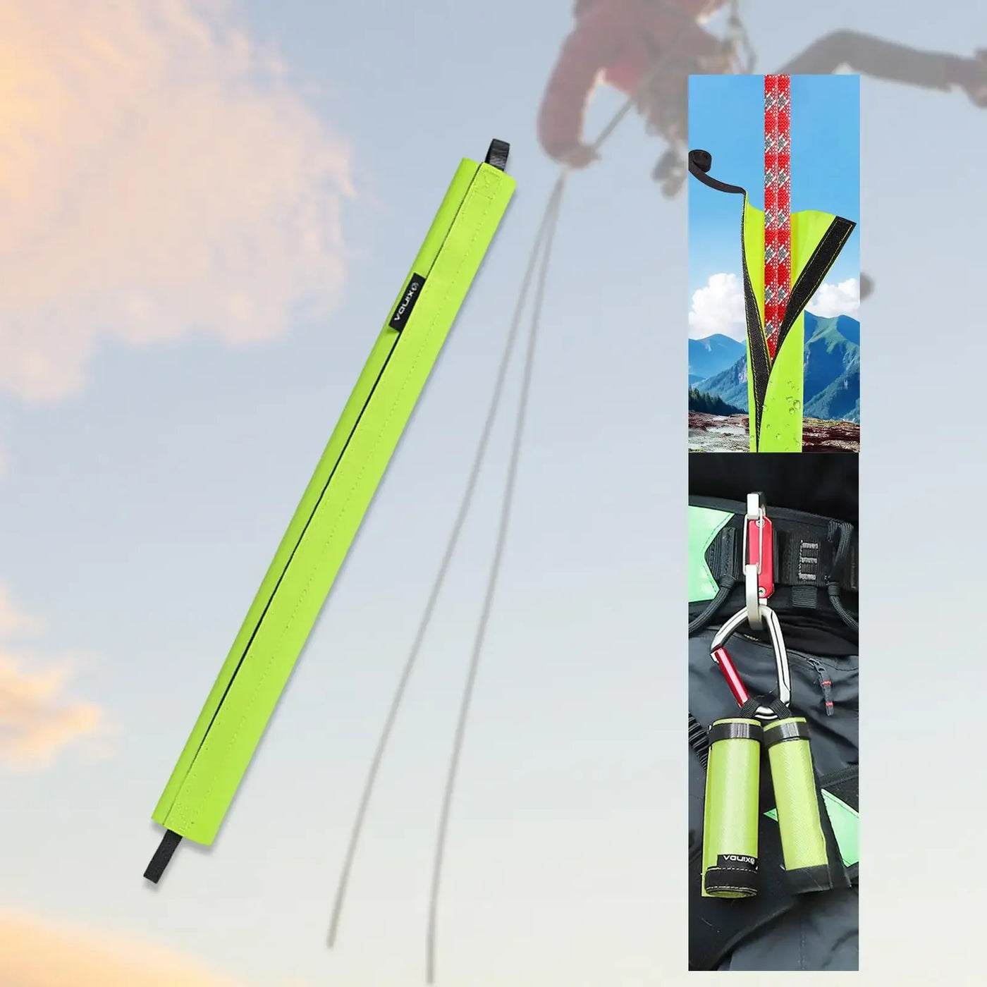 Rock Climbing Rope Protector Rappelling Abseiling Equipment Strong Arborist Rope Protection Sleeve for Mountaineering Outdoor