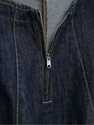 Denim Pleated Sexy Tops for Women