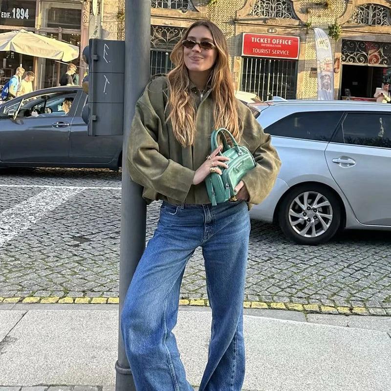 Women’s jackets spring chic elegant outerwear loose warm coat youth fashion