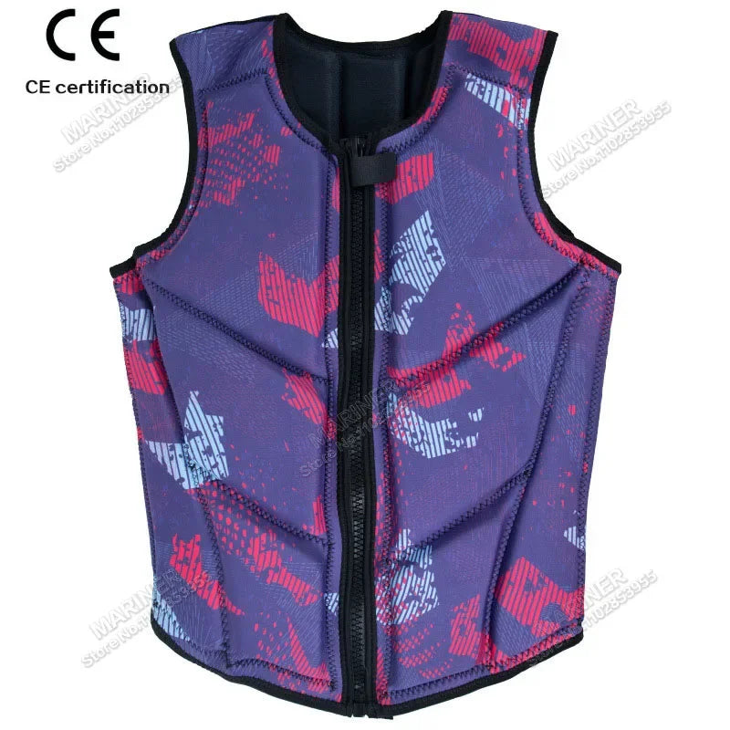 Wakesurf Comp Vest CE Approved Neoprene Life Jacket Wake Surfing Impact Vest surf But Great for All Other Watersports Activities