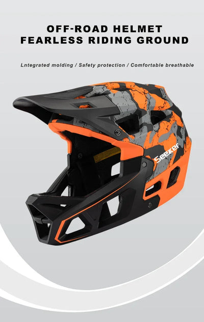 Seeker Mtb Mountain Bike Helmet Lightweight Breathable Speed Downhill Full Helmet Outdoor Adult Men And Women Cycling Helmets