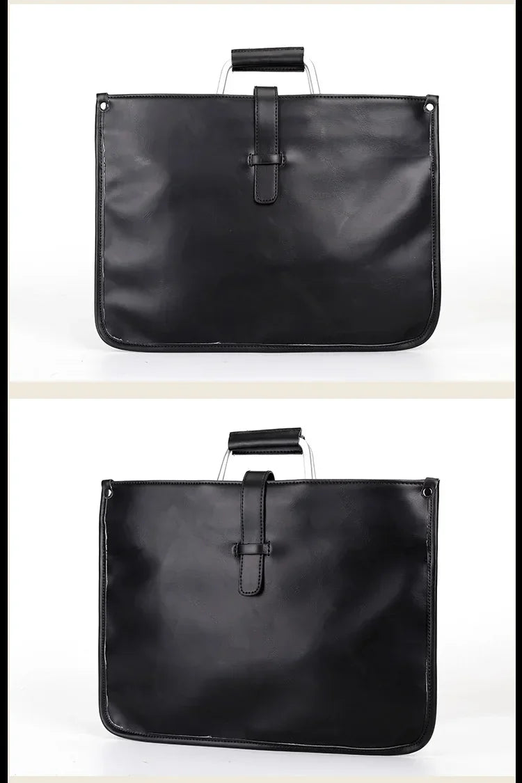 New Men's Bag Retro Leather Handbags Large Business Briefcase Famous Designer's Shoulder bag Luxury Brand File Bag For Cool Boys