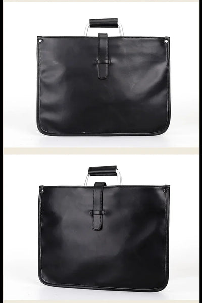 New Men's Bag Retro Leather Handbags Large Business Briefcase Famous Designer's Shoulder bag Luxury Brand File Bag For Cool Boys